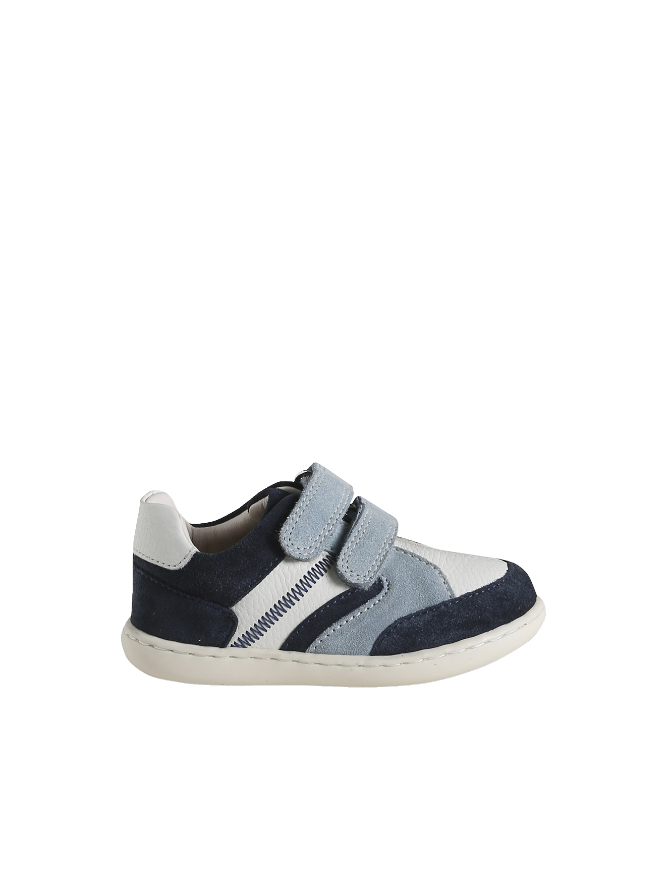 Baskets bébé cuir à scratchs, VERTBAUDET