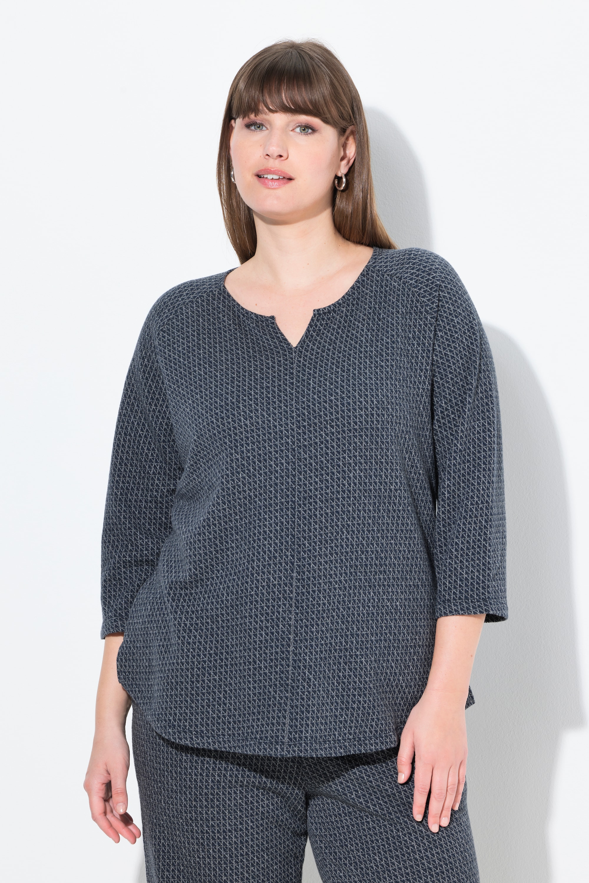 Sweat-shirt en Jacquard de coton bio, ULLA POPKEN