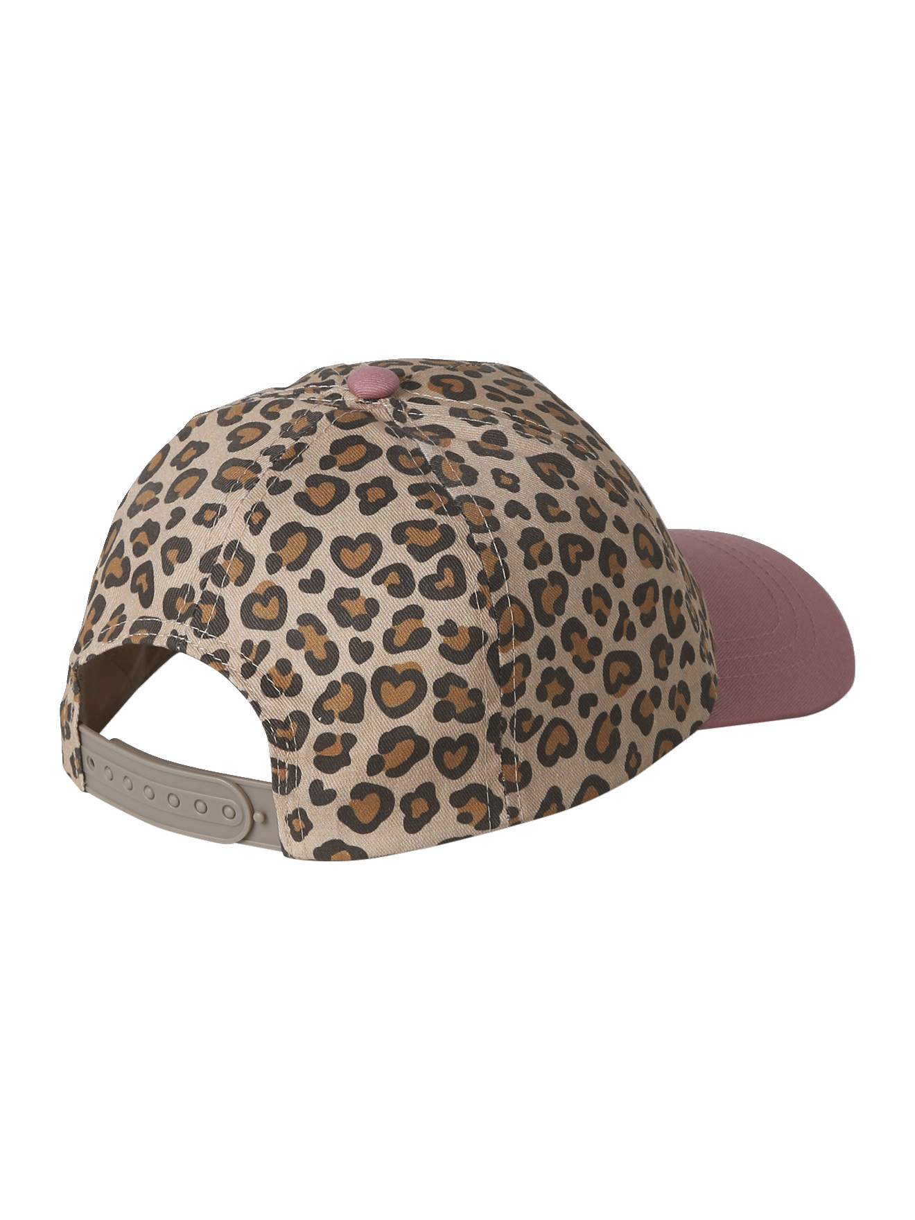 Casquette à motif léopard avec broderie New York femme marron