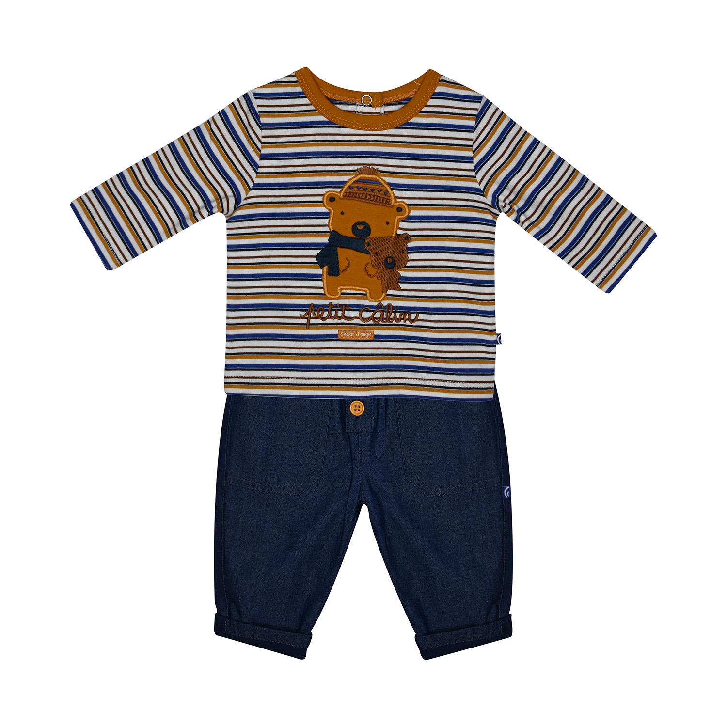 T shirt + pantalon jean naissance felicien, SUCRE D'ORGE