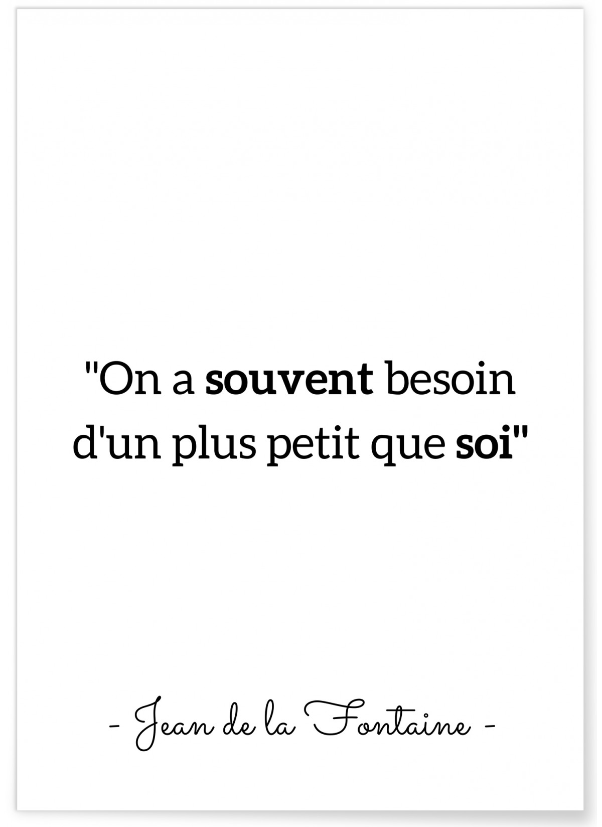 Affiche Jean de La Fontaine : 'On a souvent...', L'AFFICHERIE