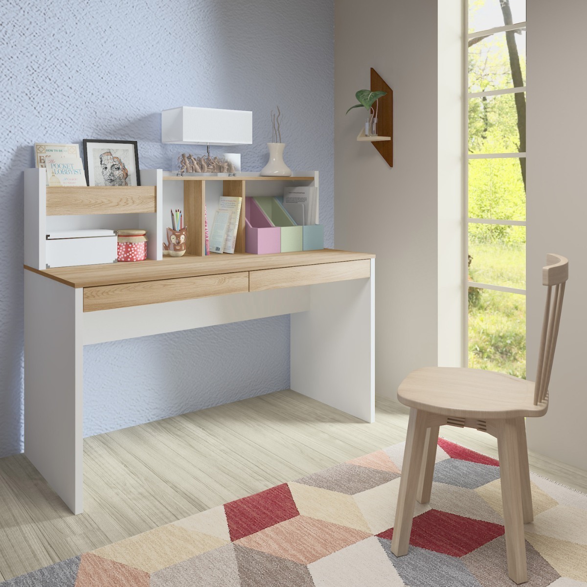 Bureau avec sur-meuble TACCO, AKITEN RETAIL