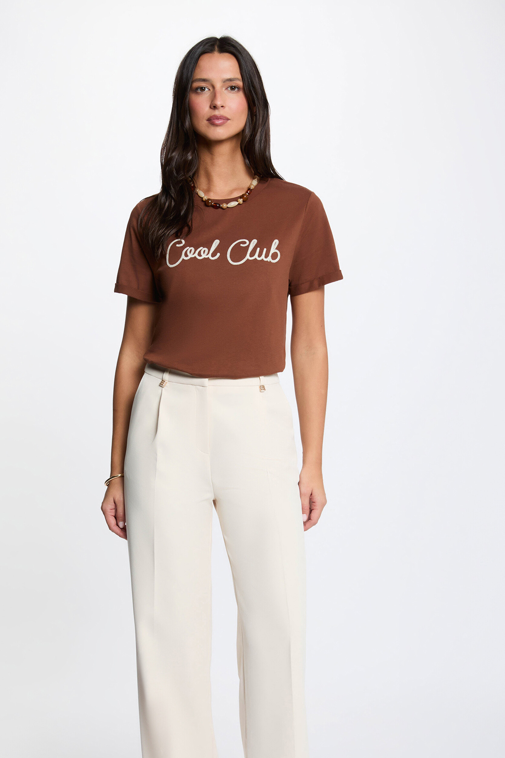 T-shirt col rond manches courtes, MORGAN