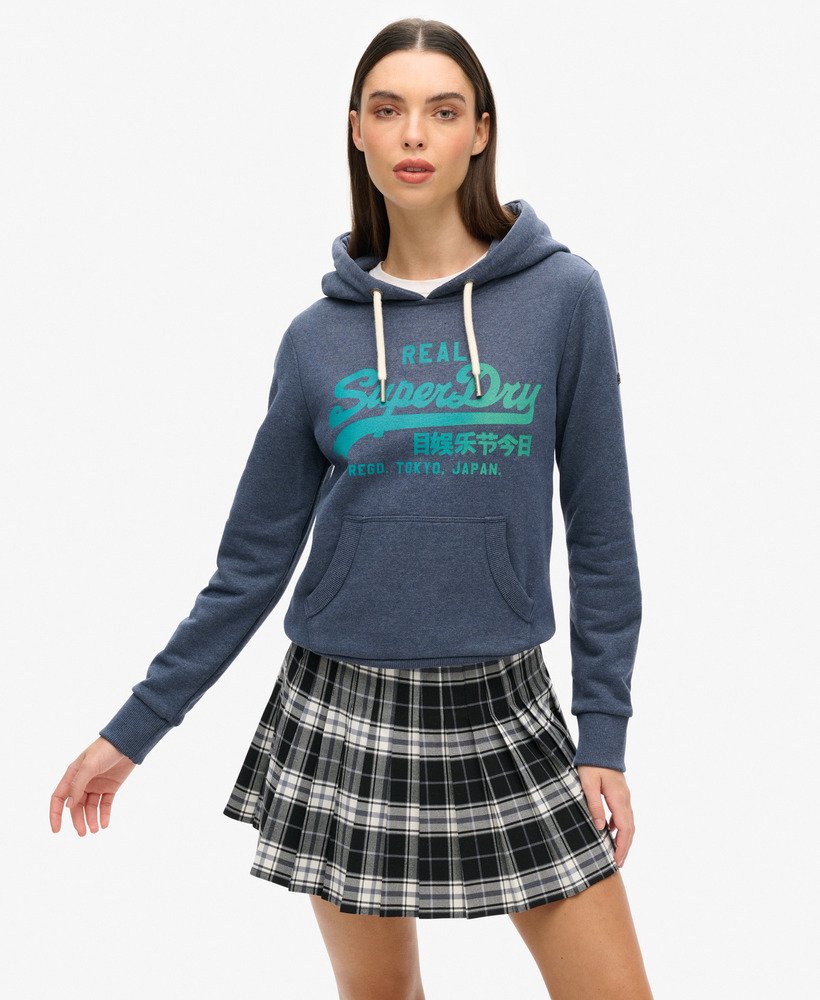 Sweat à capuche Vintage Logo ton sur ton, SUPERDRY
