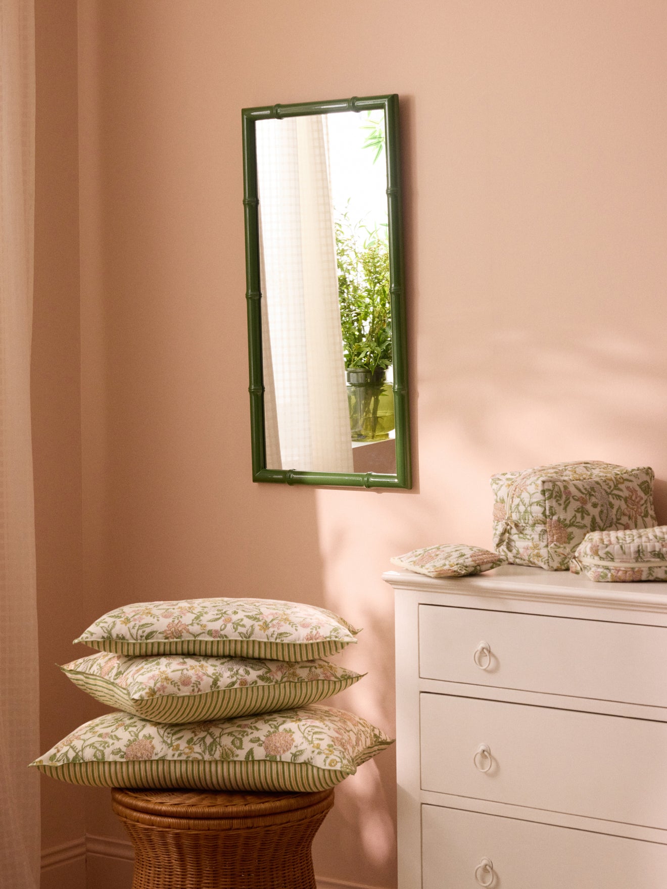 Miroir en bois façon tiges de bambou, CYRILLUS