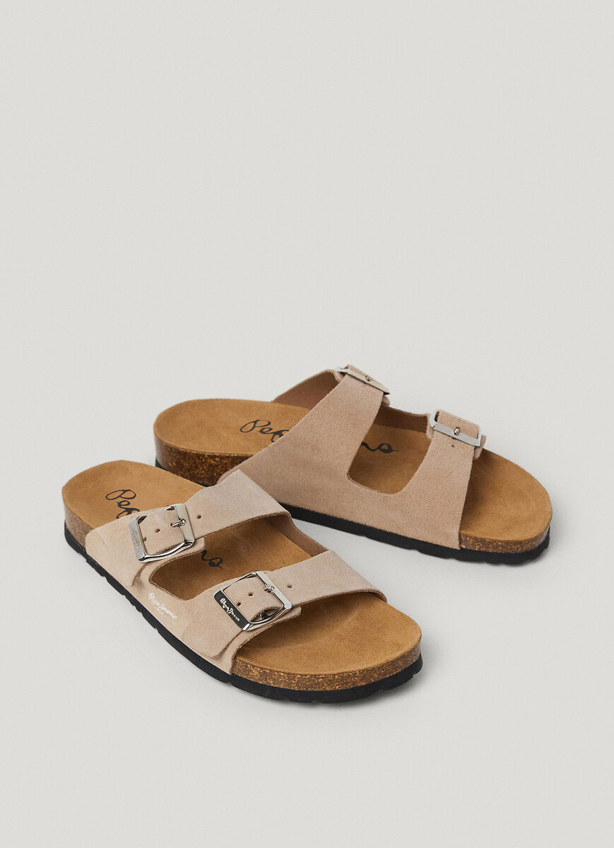 Mules doubles brides Oban Suede, PEPE JEANS