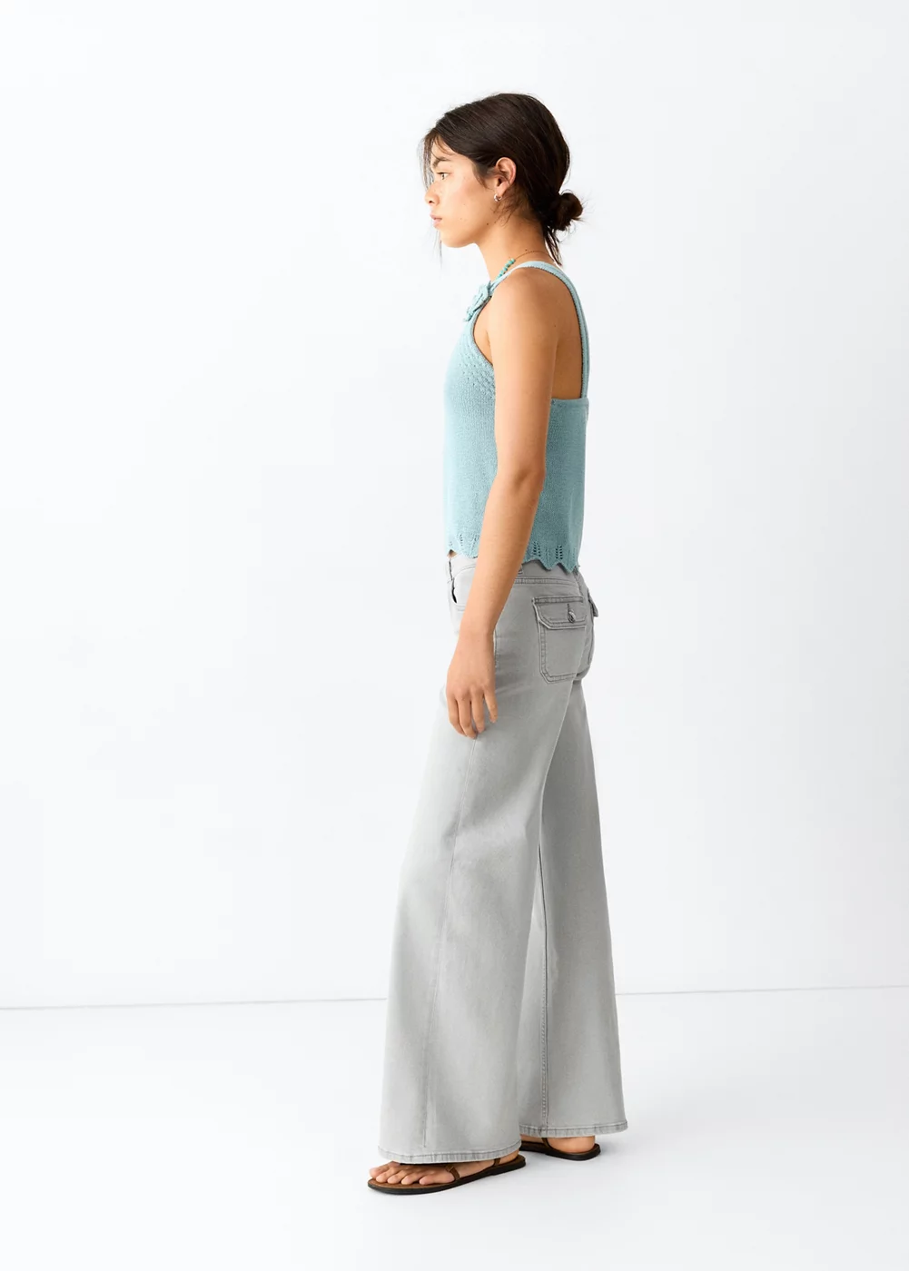 Jean low waist wide leg, MANGO TEEN
