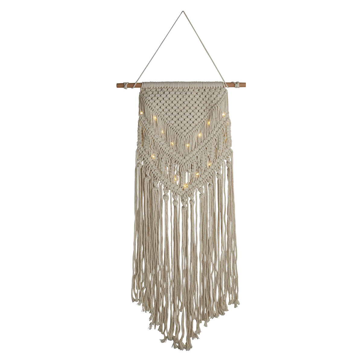 Led macrame wall hanging, ivory, So'home | La Redoute