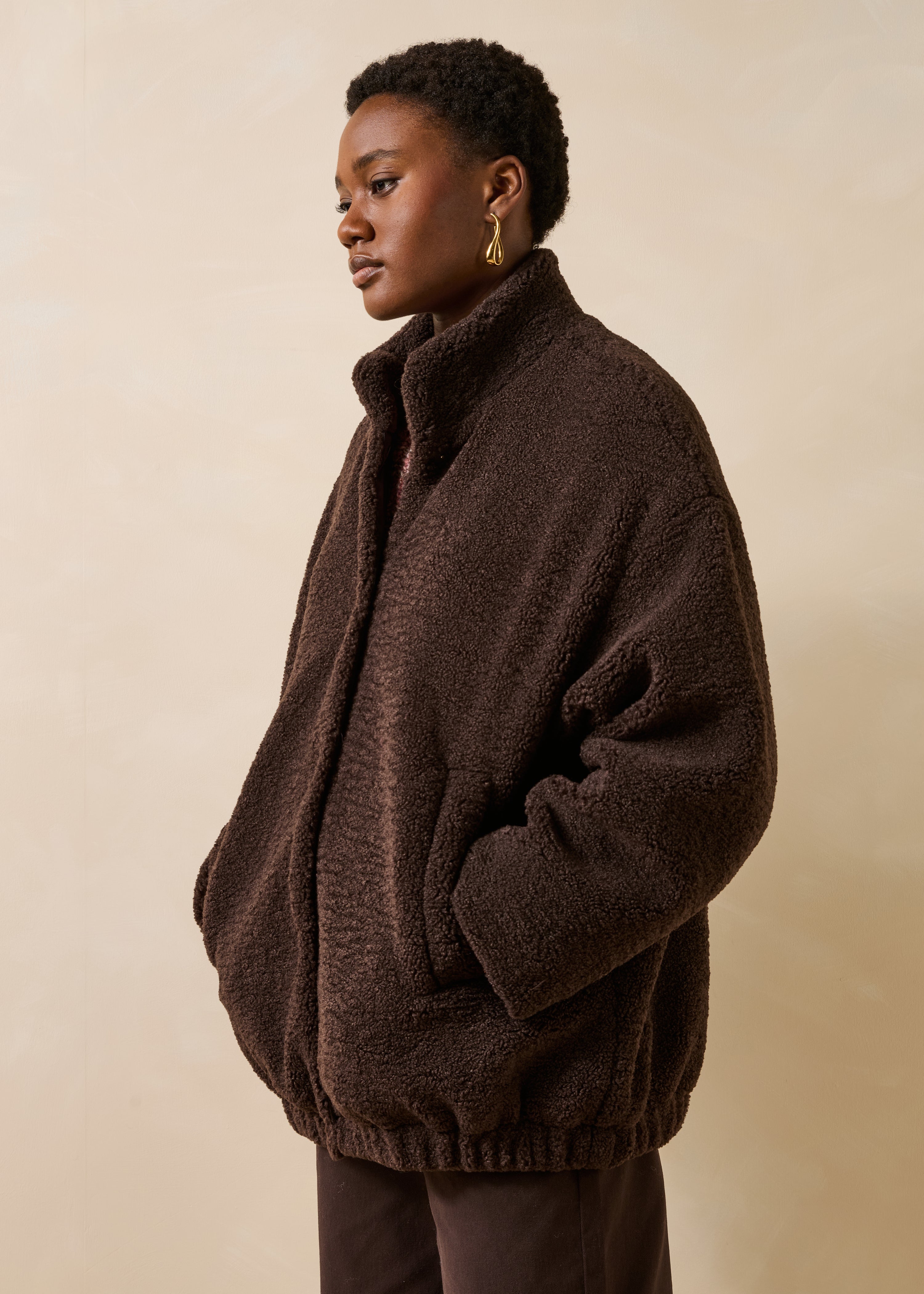 Blouson bomber oversize manches longues, LA FEE MARABOUTEE