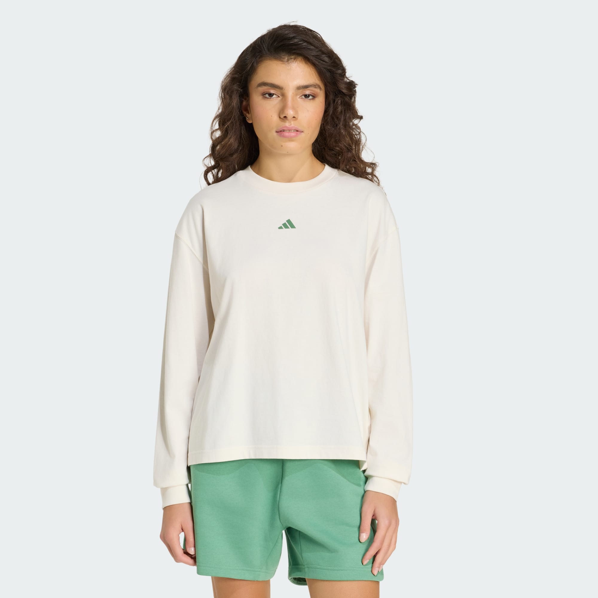 T-Shirt À Manches Longues 3 Bandes Studio Coupe Boyfriend, ADIDAS SPORTSWEAR