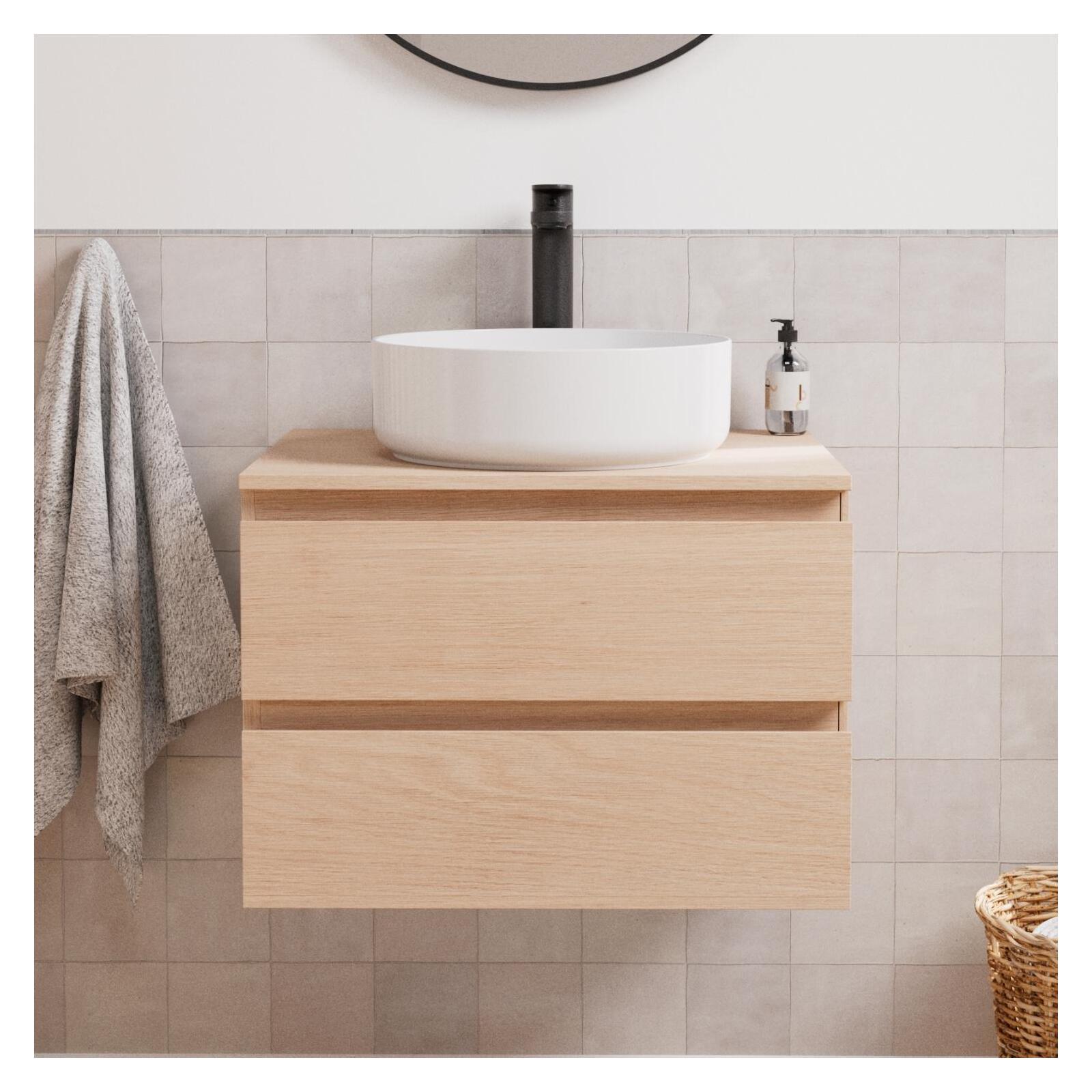 Ensemble meuble simple vasque 60 cm + vasque + robinet SORRENTO, MOB IN