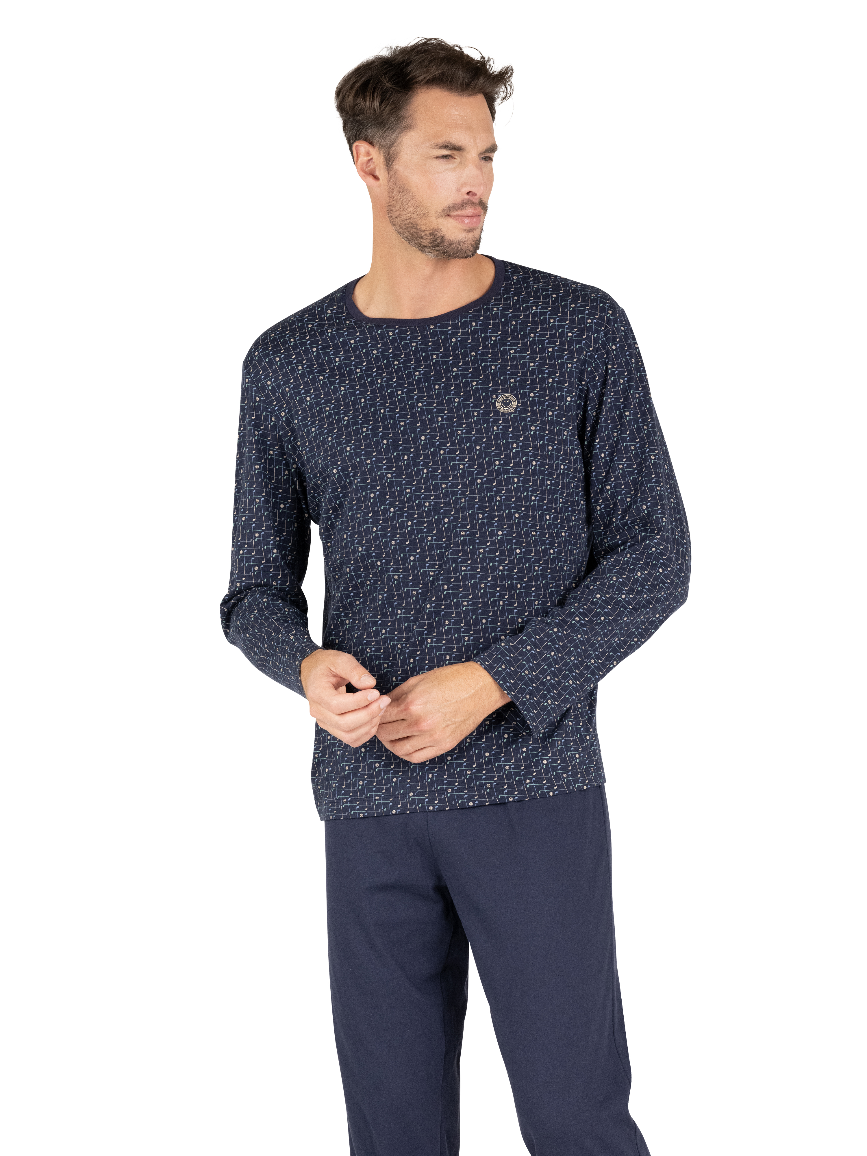 Pyjama long col rond SMILEYWORLD®, EMINENCE