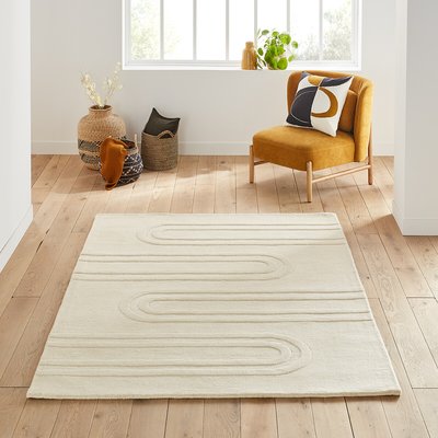 Ary Graphic Textured 100% Wool Rug LA REDOUTE INTERIEURS
