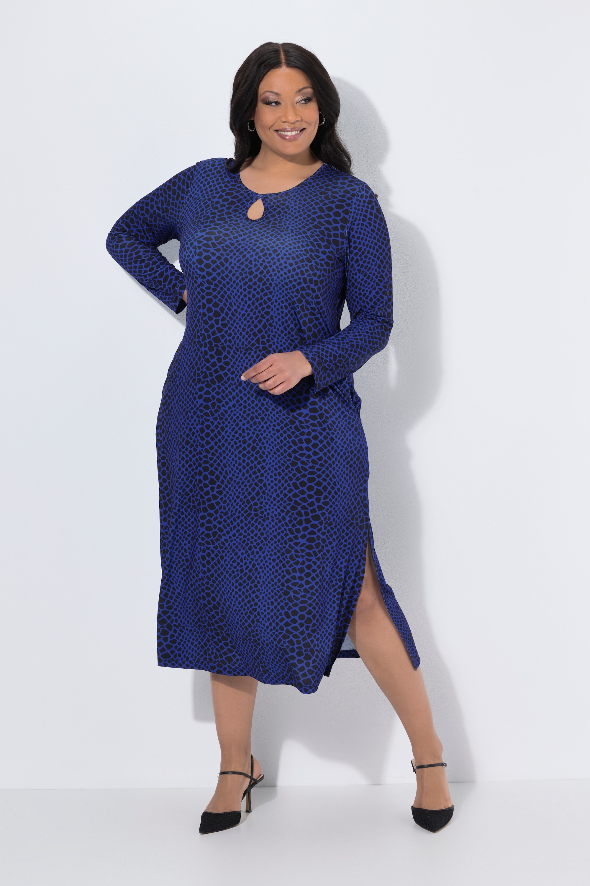 Robe maxi, décolleté rond et manches longues, ULLA POPKEN