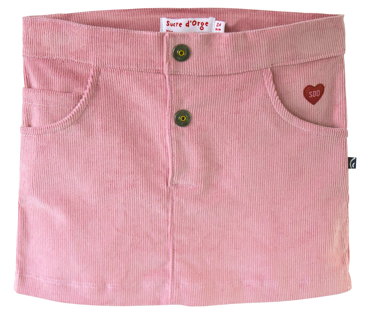 Jupe velours rose look colorÉ, SUCRE D'ORGE
