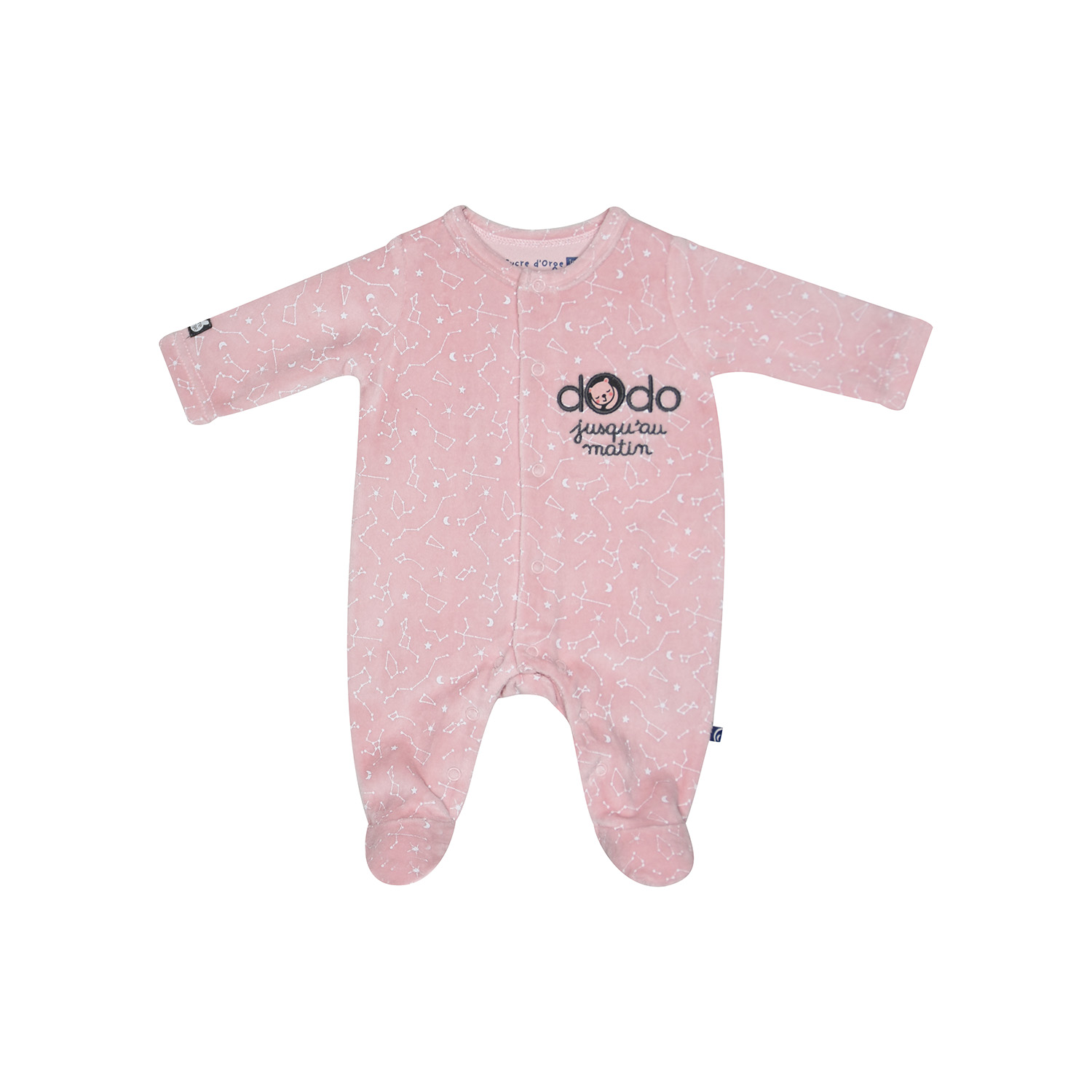 Dors bien melanie velours rase ouverture devant naissance, SUCRE D'ORGE