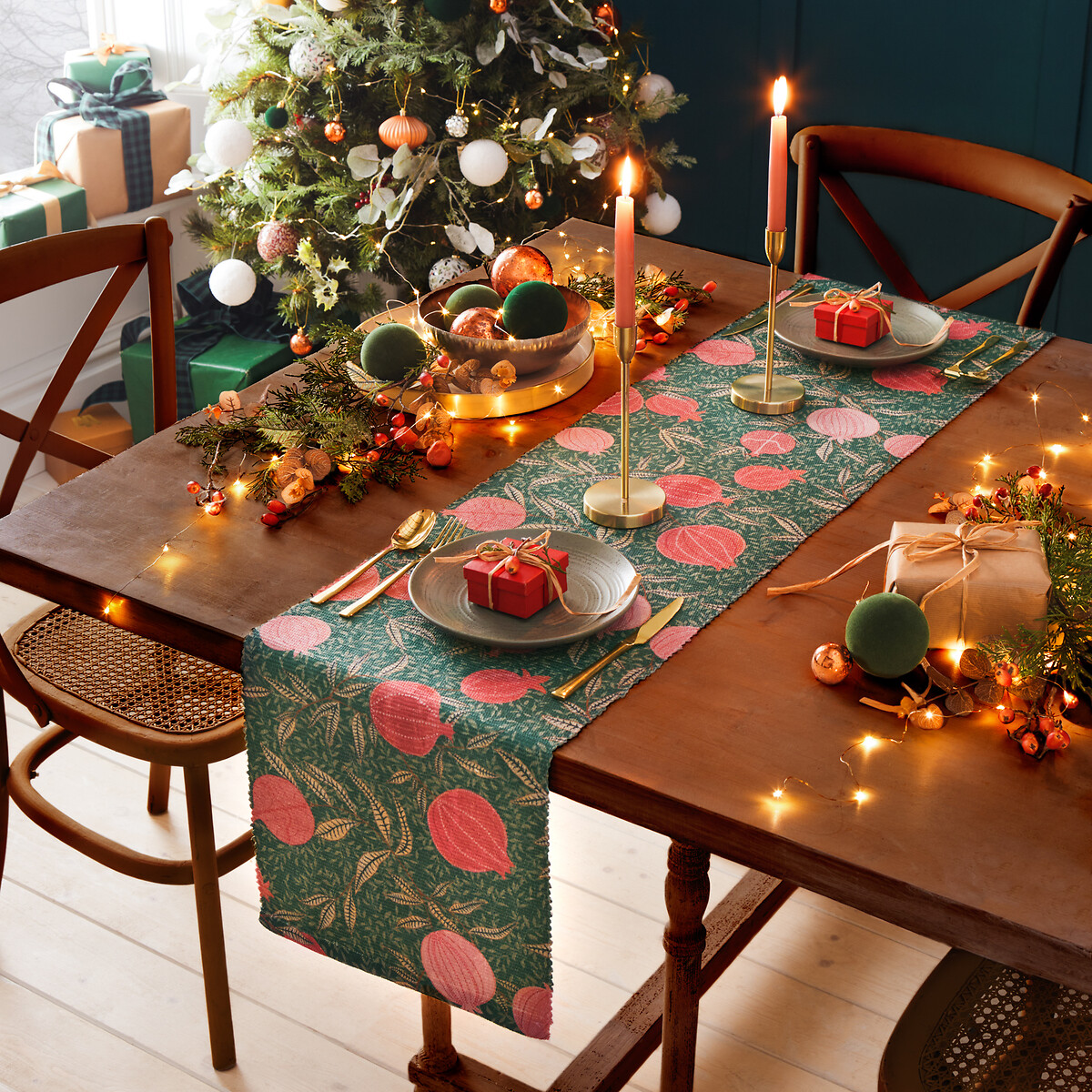 Pomegranate Floral Table Runner - 35x180cm, SO'HOME