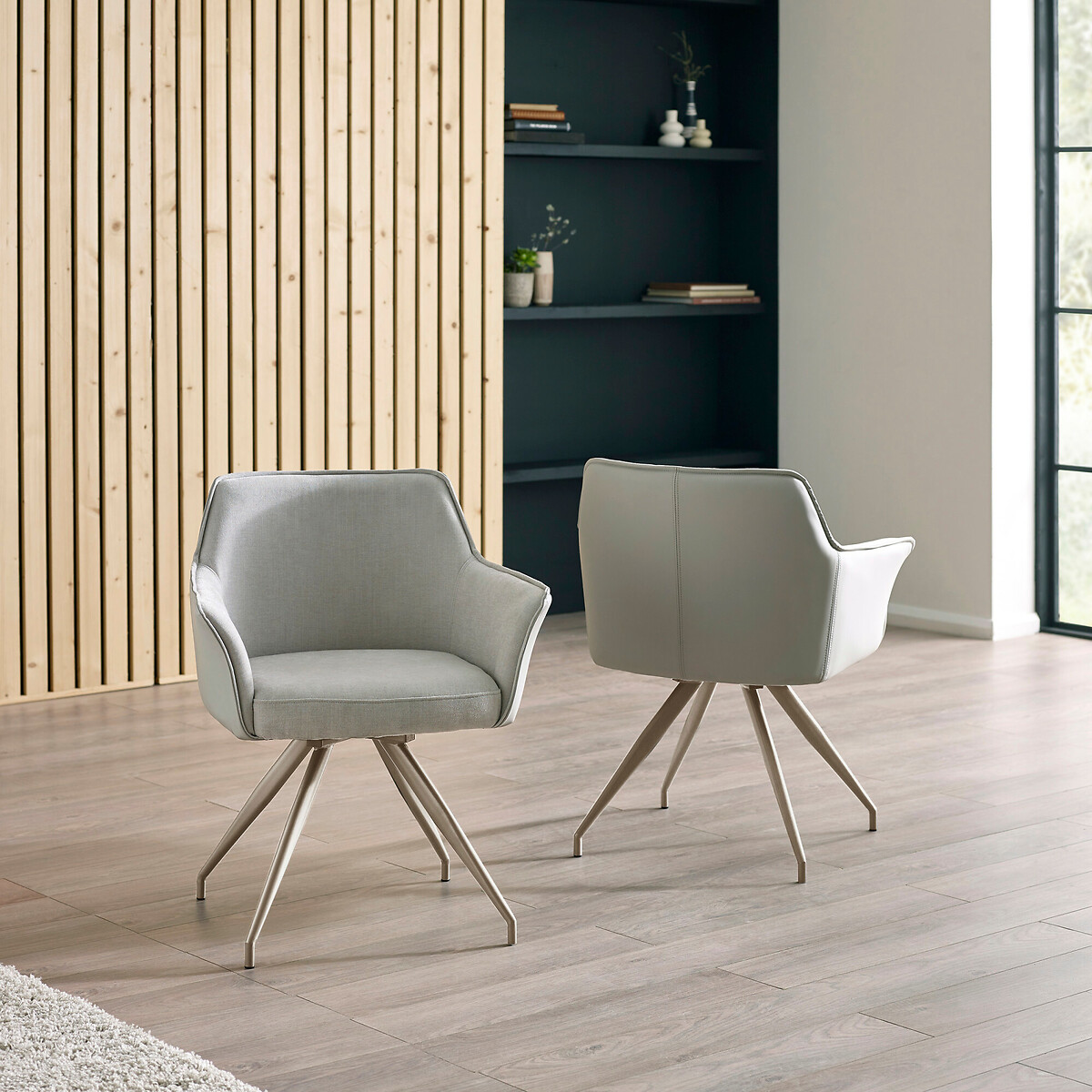 Jonah Chenille & Faux Leather Upholstered Carver Dining Chair, SO'HOME