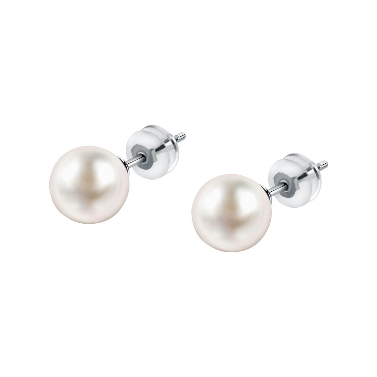 Boucles D'oreilles En Or Blanc 375 B-classic, BLUESPIRIT
