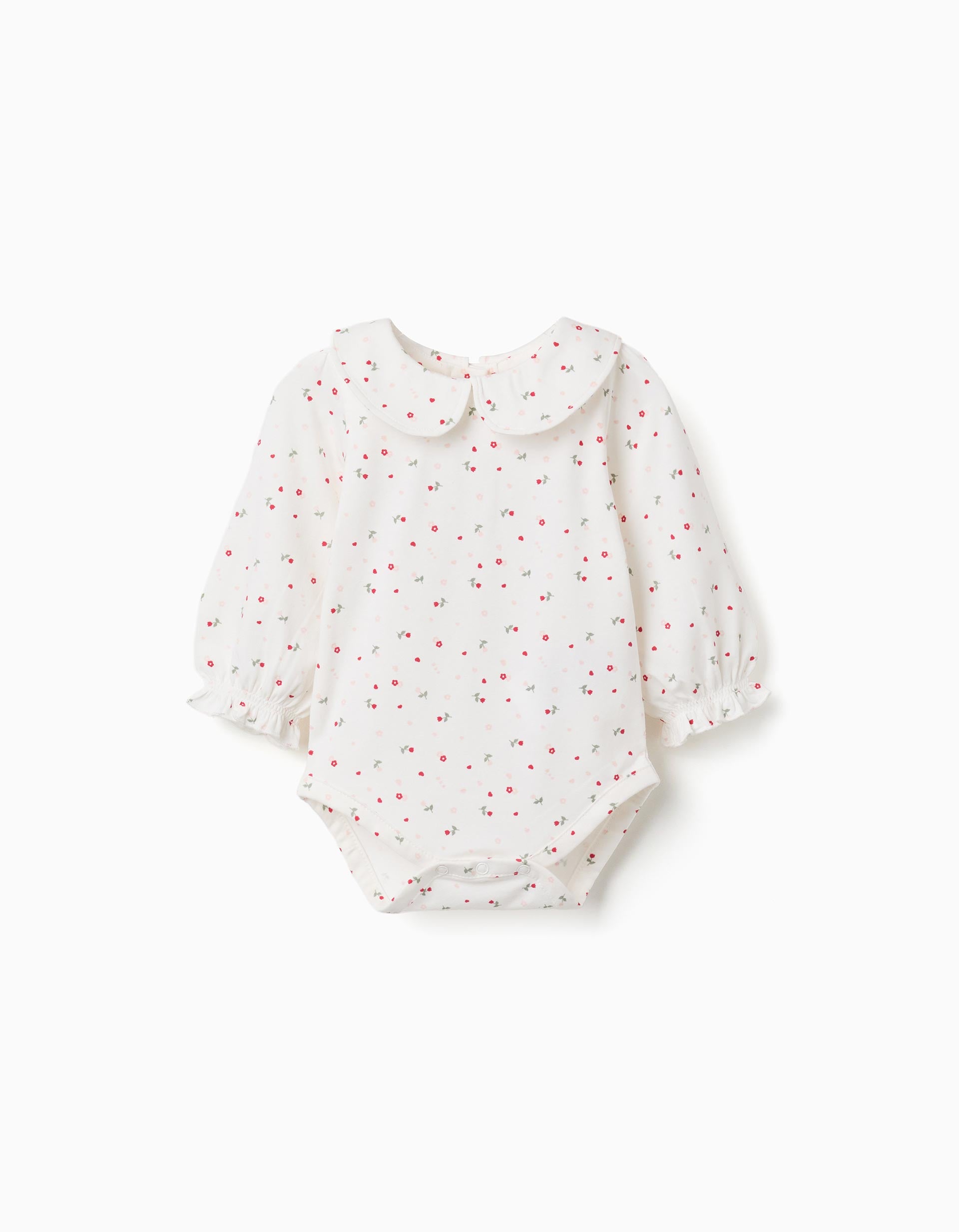 Body en coton à manches longues avec motif fleuri, ZIPPY