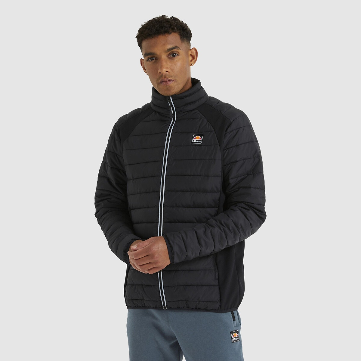 Doudoune courte col montant mi saison noir Ellesse La Redoute