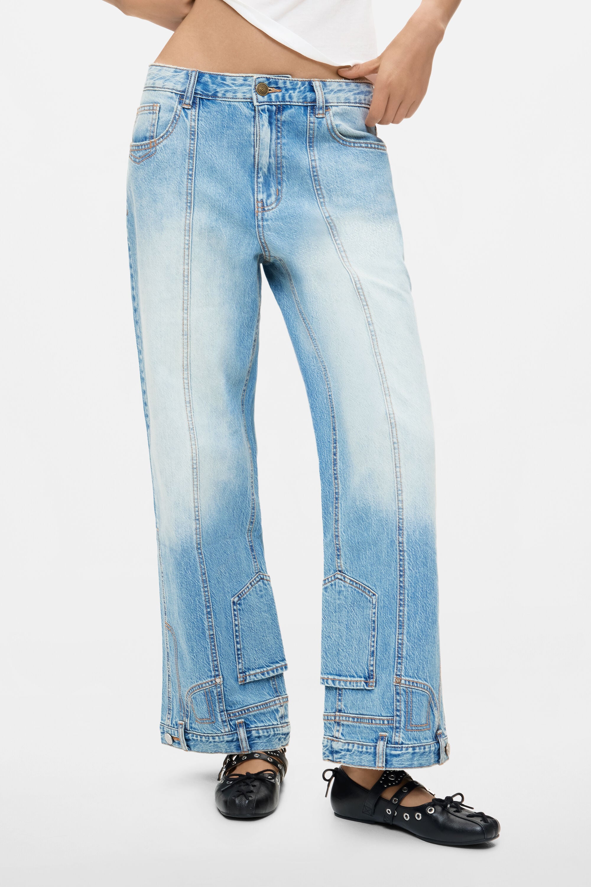 Jean large coupe wide leg, DESIGUAL