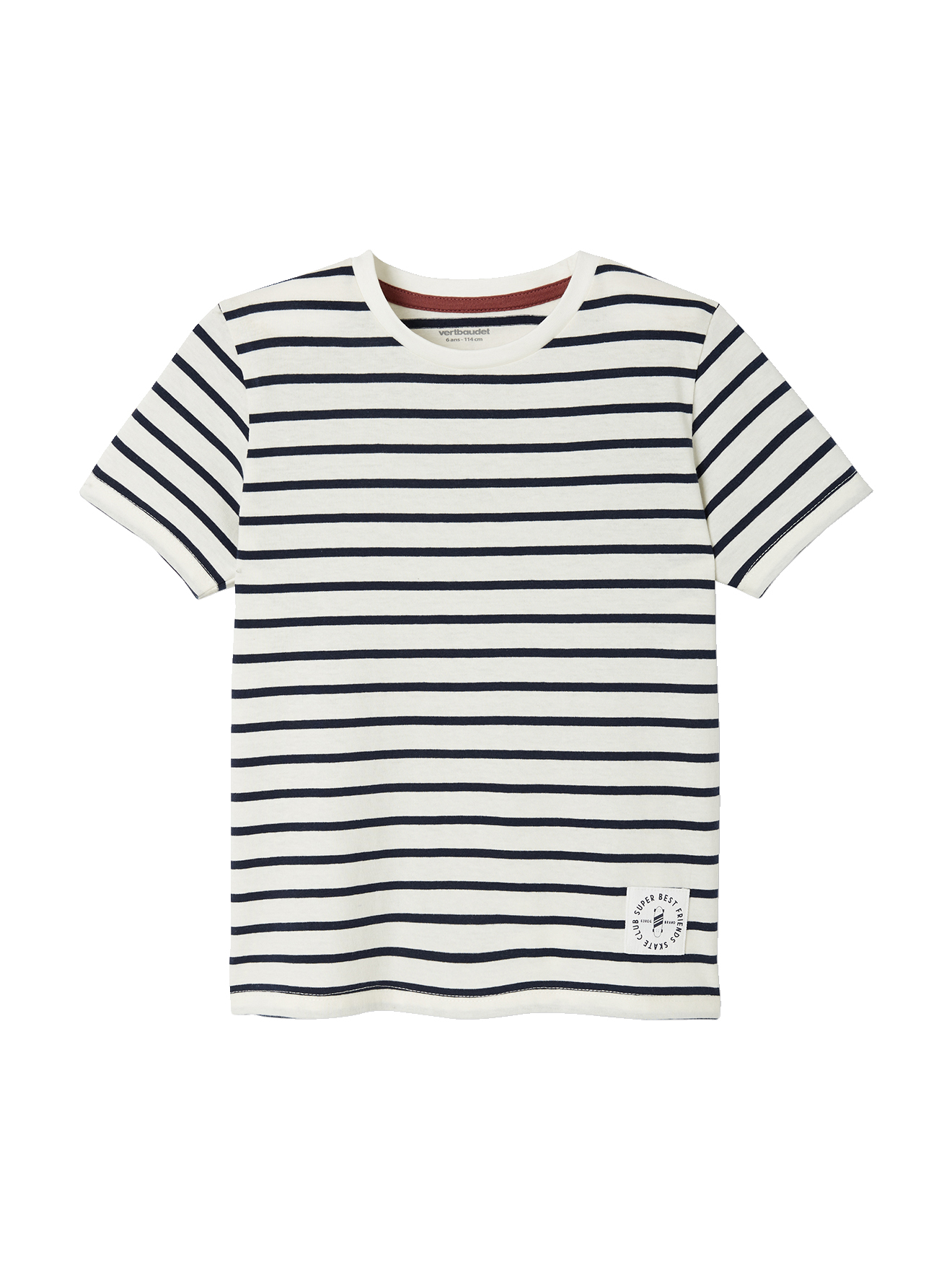 T-shirt rayé manches courtes, VERTBAUDET