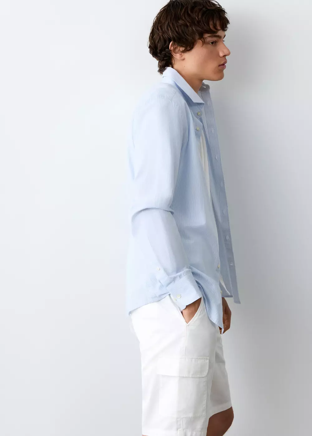Bermuda cargo coton lin, MANGO TEEN