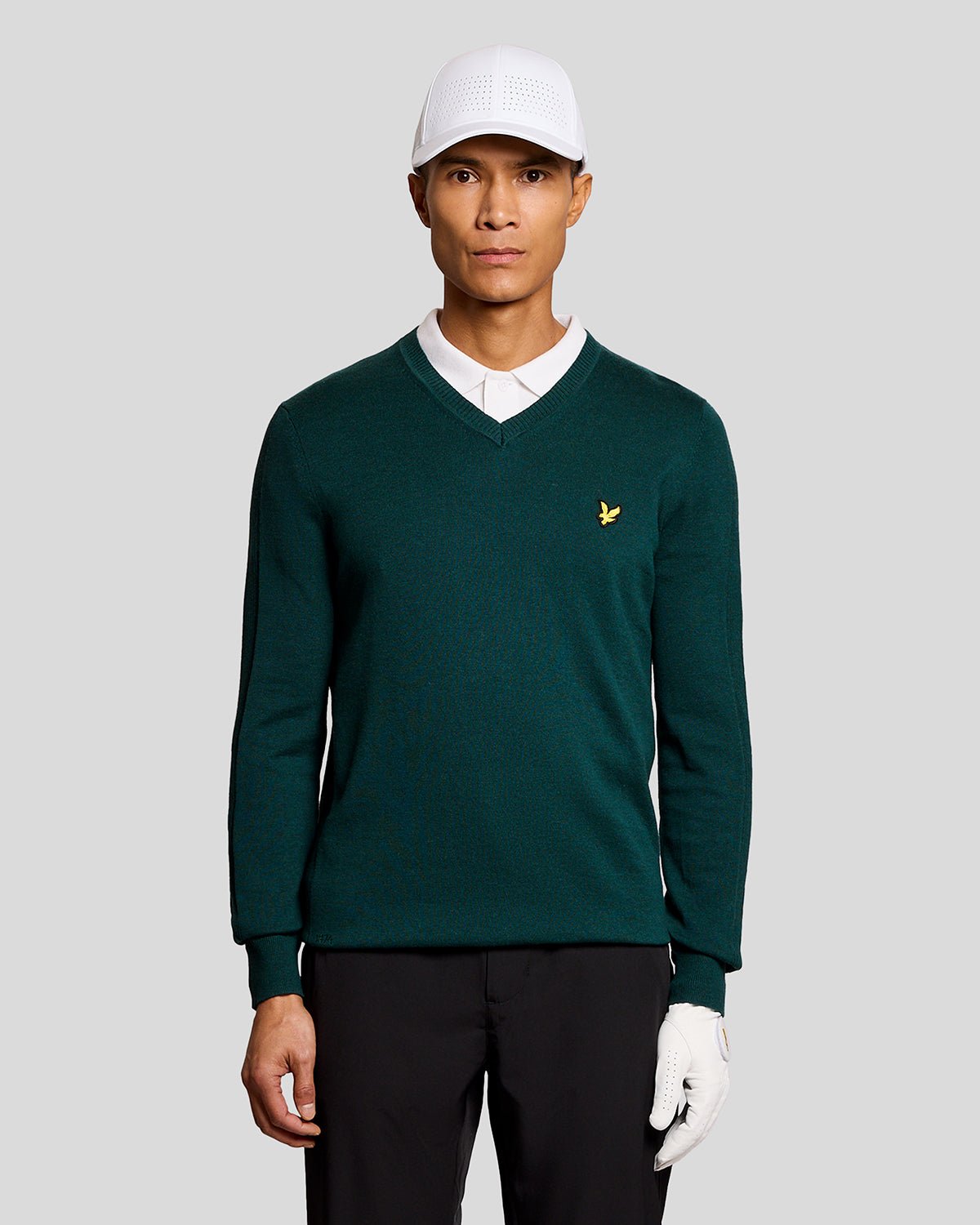 Pull en mélange de coton col V, LYLE & SCOTT