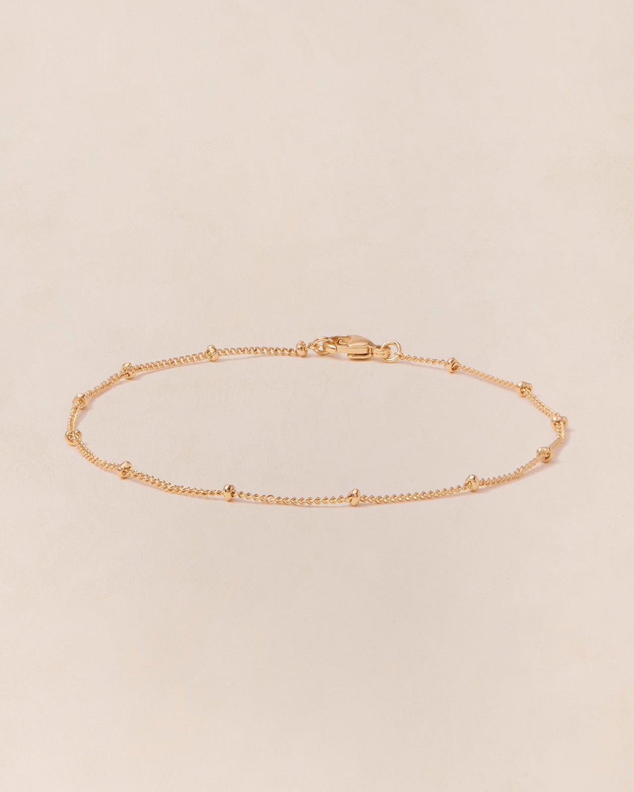 Bracelet chaîne boules dorée à l'or fin, FANTAISIE, EMOI EMOI