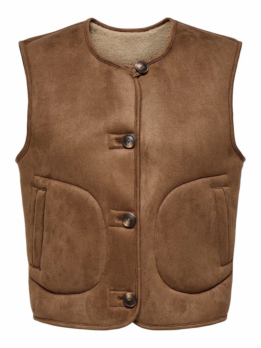Knitted Buttoned Waistcoat, ONLY