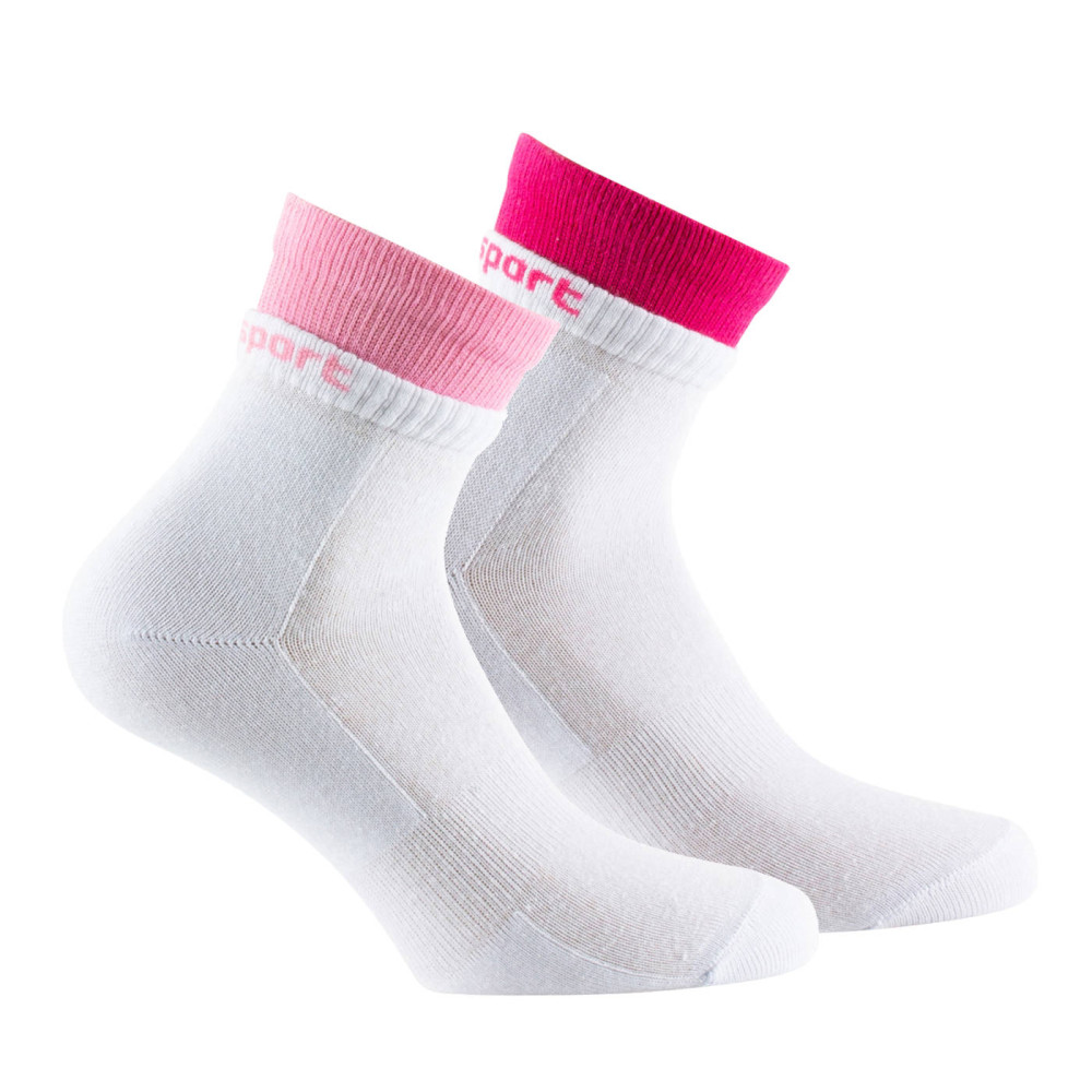 Lot de 2 paires de socquettes double bord côte, KINDY