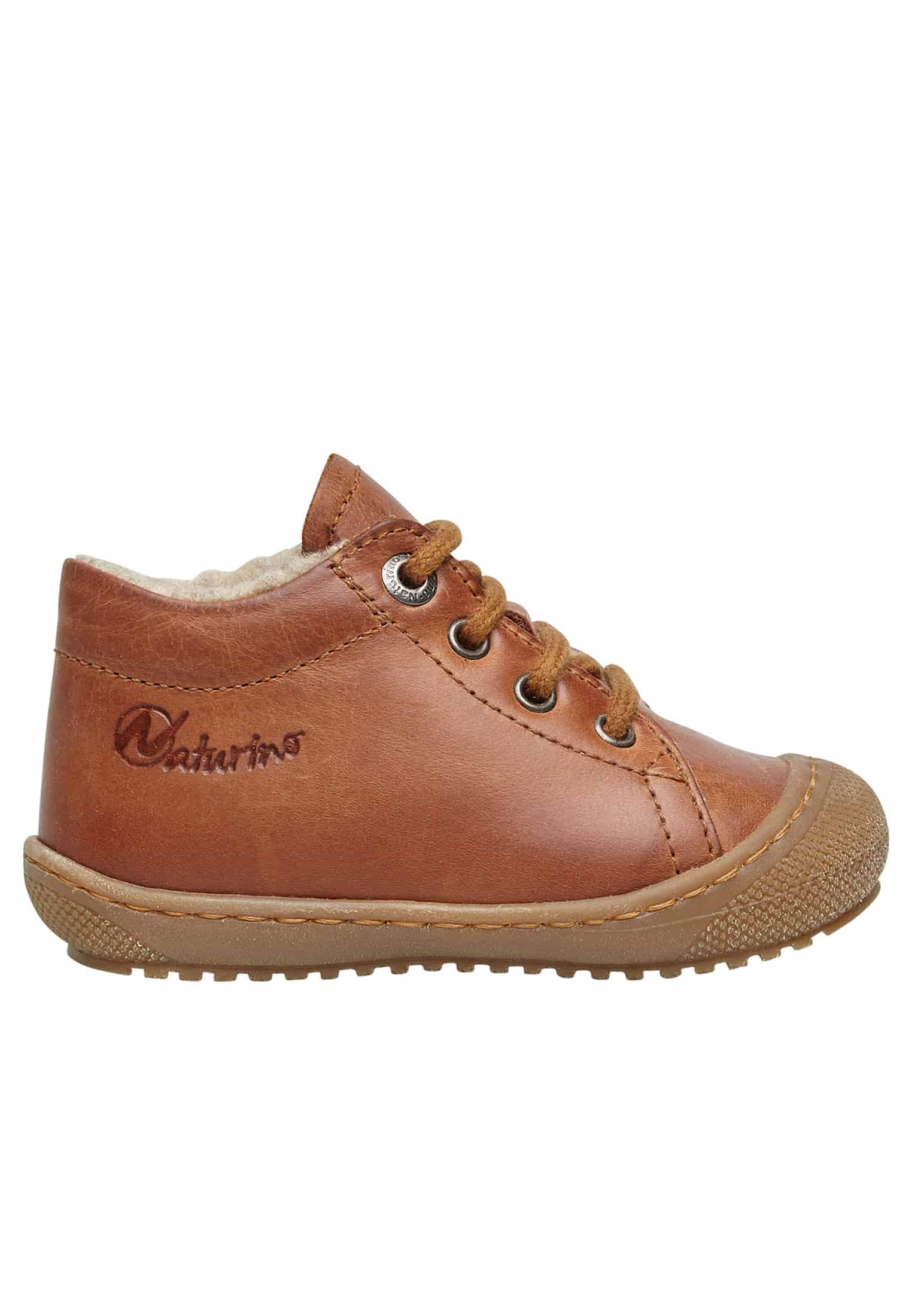 Chaussons premiers pas doublés en laine RACOON, NATURINO
