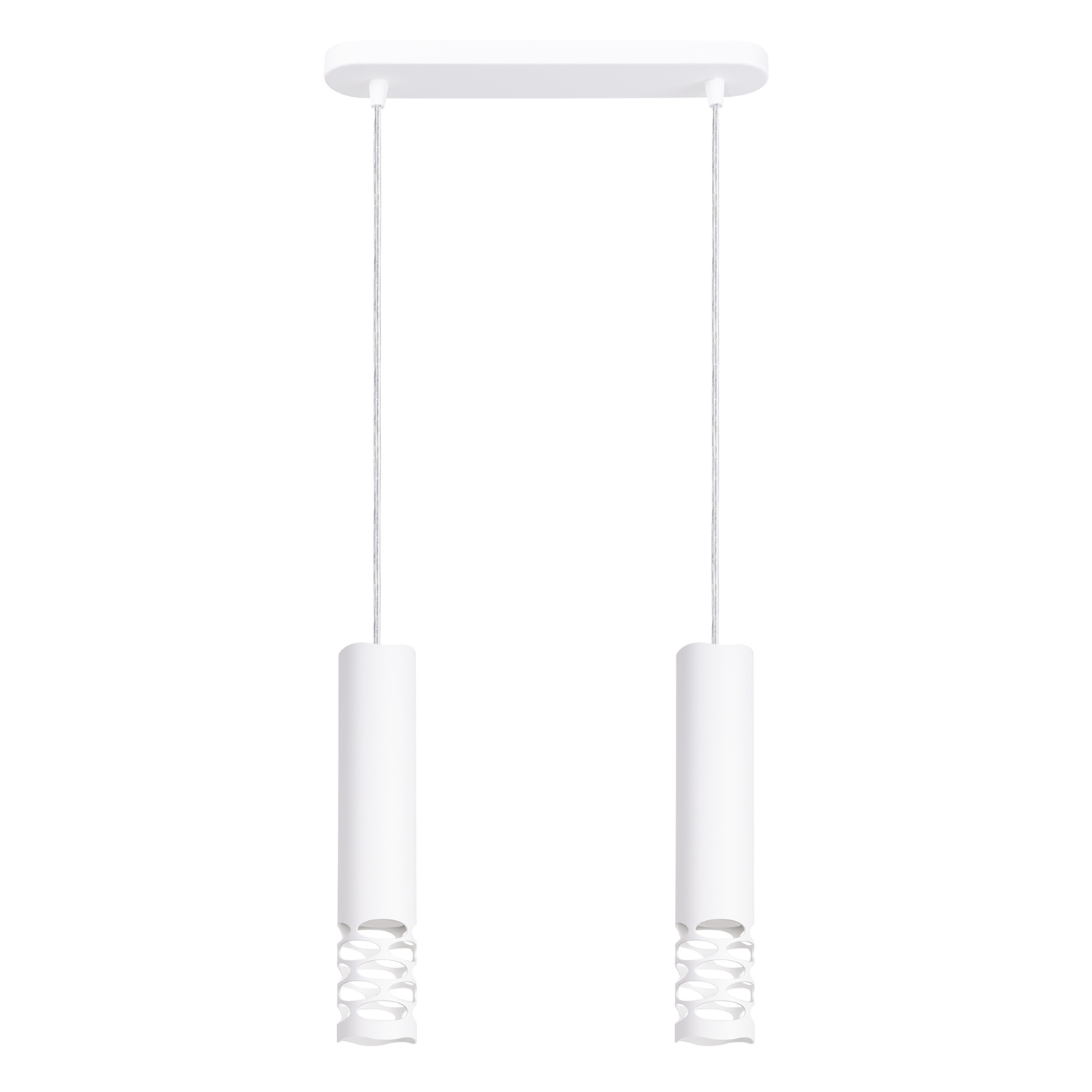 Suspension Acier Blanc GU10 2 Liro, EDEN