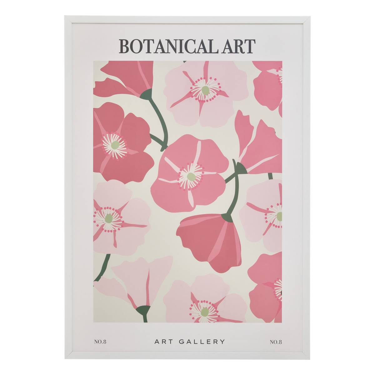 Affiche encadrée motif floral romantique FLEUR DE ROSE, ATMOSPHERA