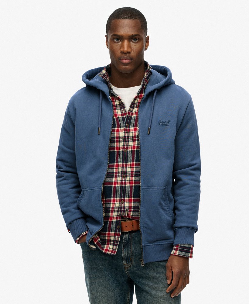 Sweat à capuche zippé Logo Essential, SUPERDRY