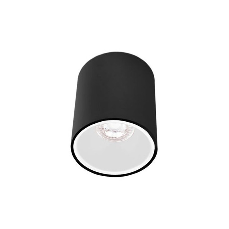 Spot Essentiel Cylindre Noir Intérieur Blanc, MILLUMINE
