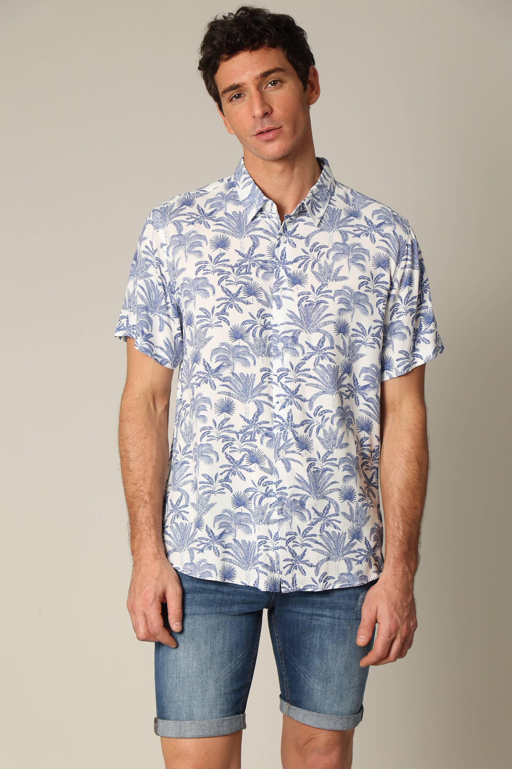 Chemise classique en viscose avec imprimé tropical WILLSON, DEELUXE