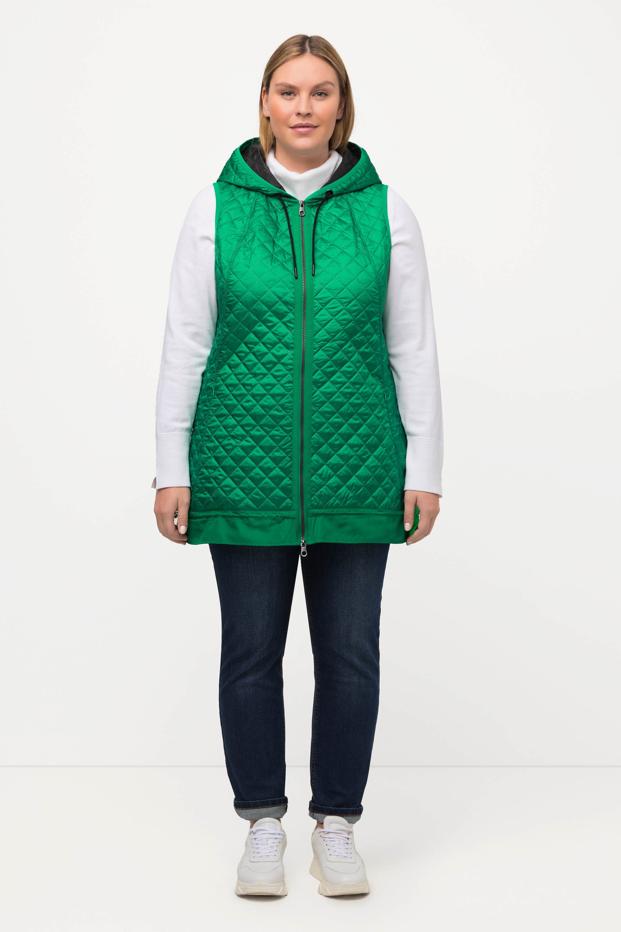 Gilet matelassé, cordon coulissant, capuche, ULLA POPKEN