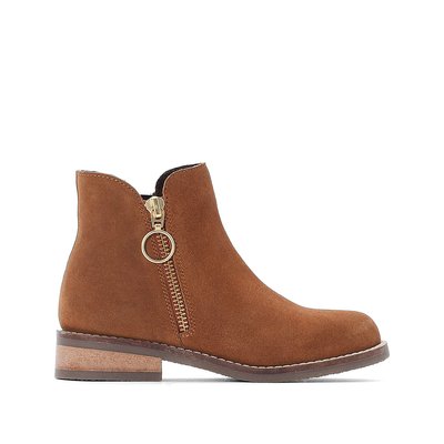 Kids Suede Ankle Boots with Zip LA REDOUTE COLLECTIONS