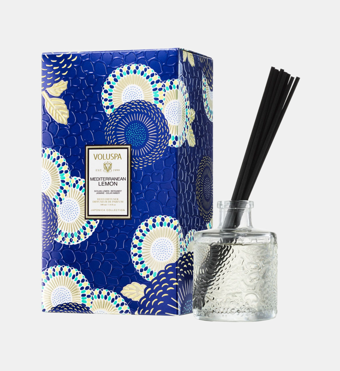 Diffuseur d'ambiance à tiges mediterranean lemon, VOLUSPA