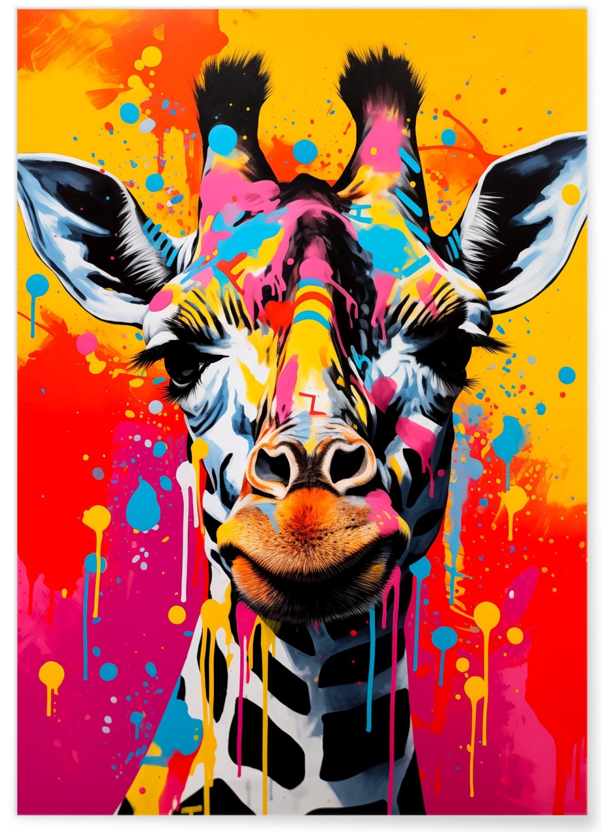 Affiche Girafe Pop Art, L'AFFICHERIE