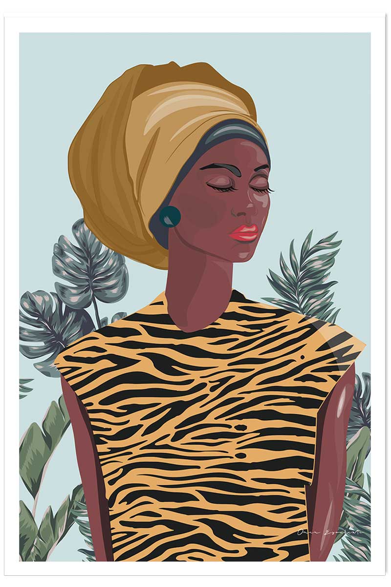 Affiche mode Jamaican girl, HEXOA