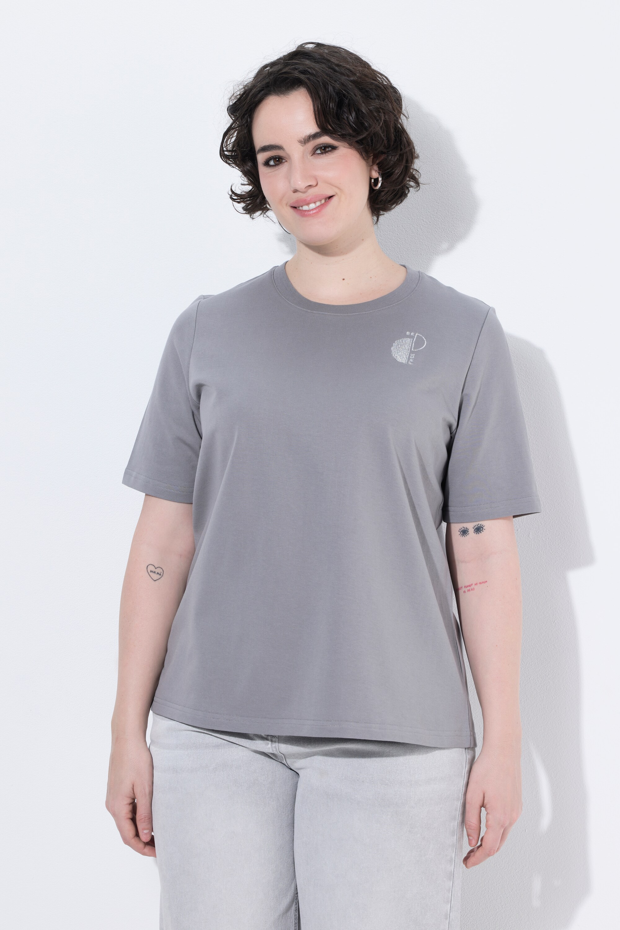 T-shirt avec broderie métallique, ULLA POPKEN