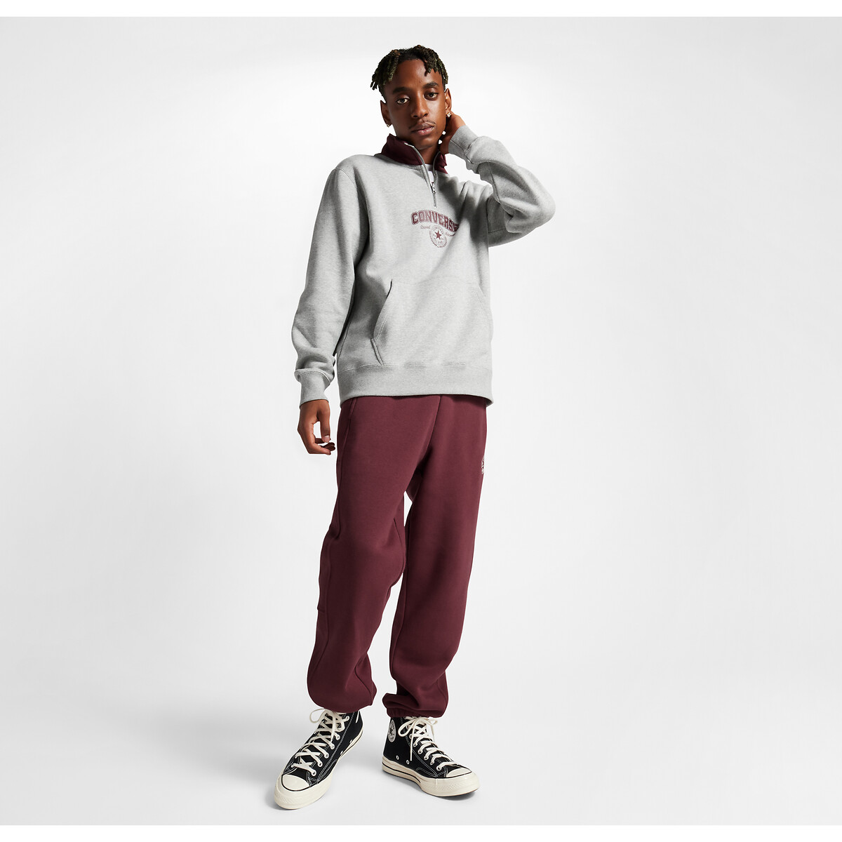 Felpa collo alto 1 4 cerniera Converse La Redoute