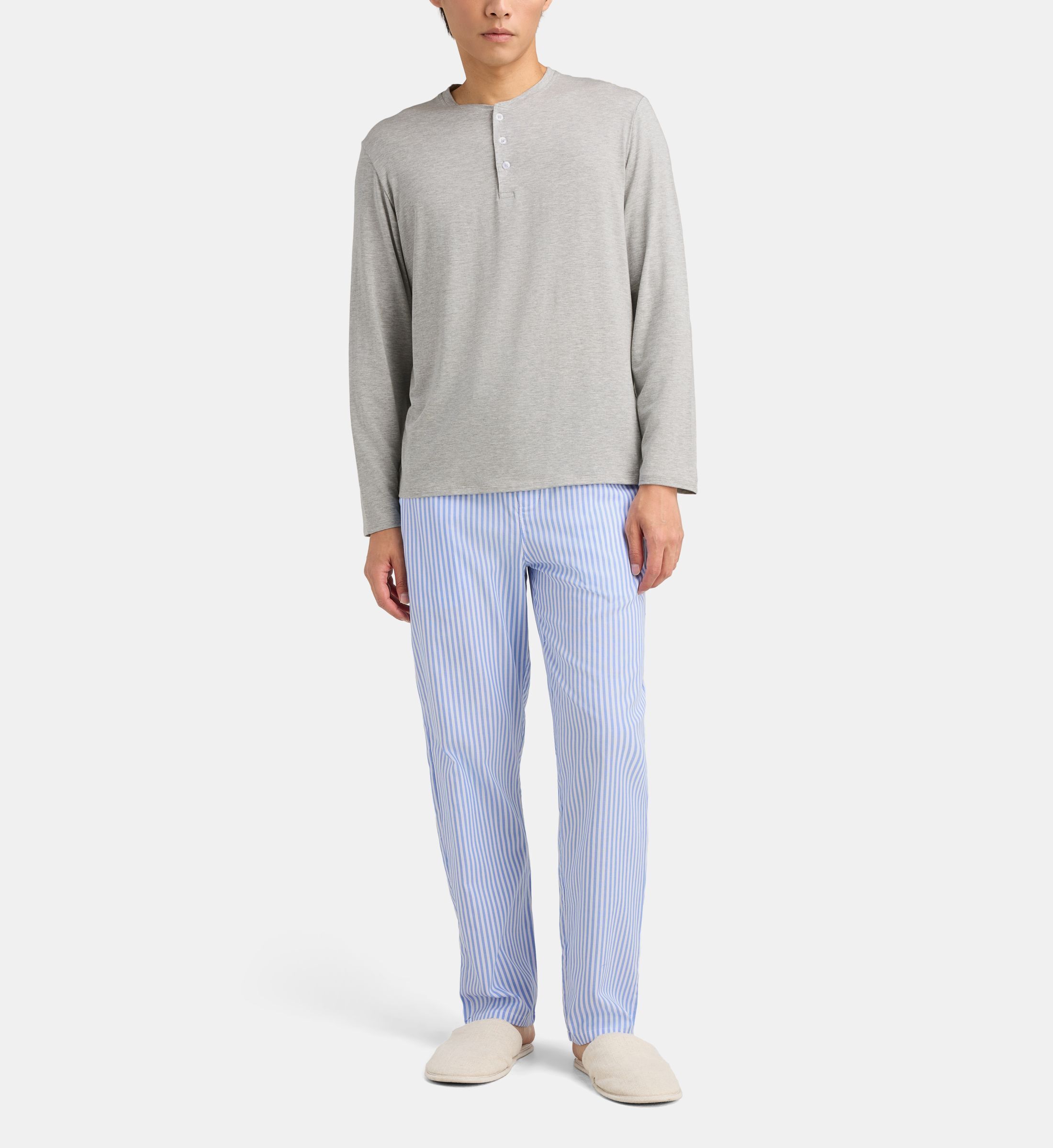 Pyjama long damiel en cootn bio et tencel, GALERIES LAFAYETTE