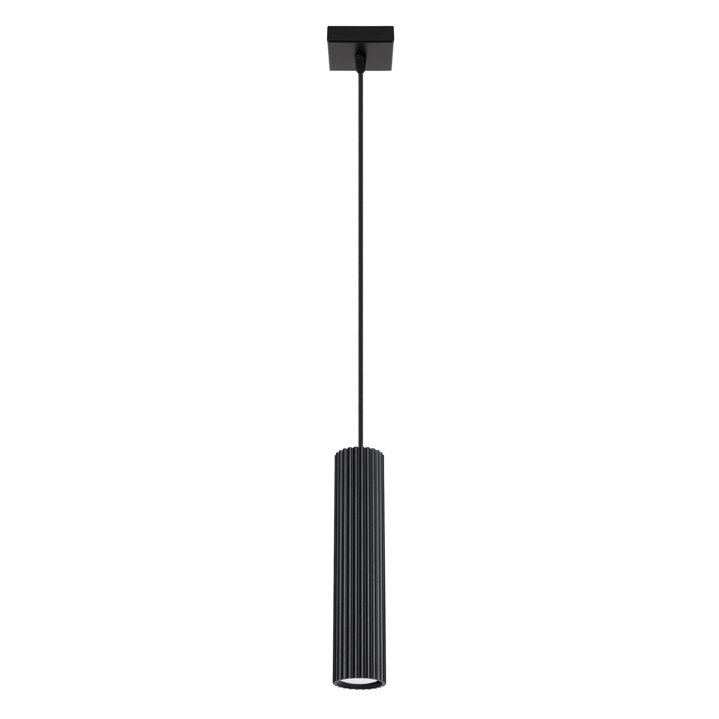 Suspension Aluminium Noir GU10 1 Karbon, EDEN