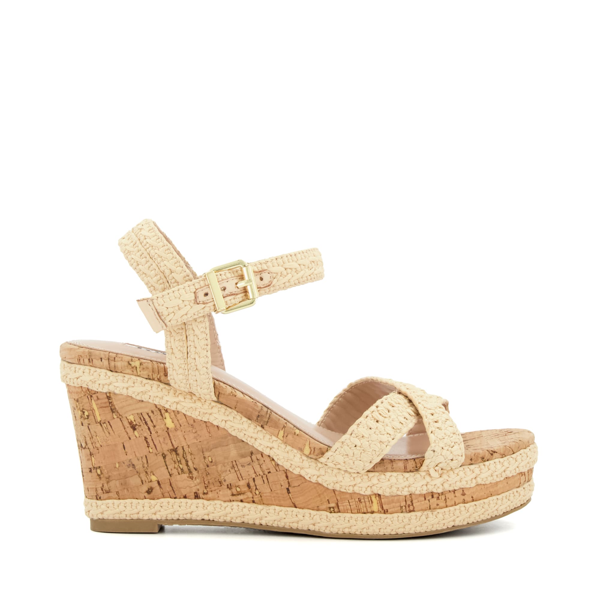 Sandales à talons compensés et tige tréssée - KELISA, DUNE LONDON