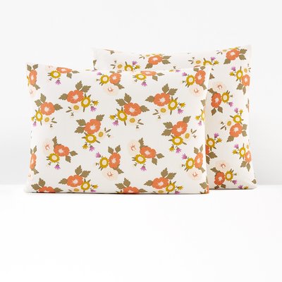 Odette Floral 100% Washed Cotton Pillowcase LA REDOUTE INTERIEURS