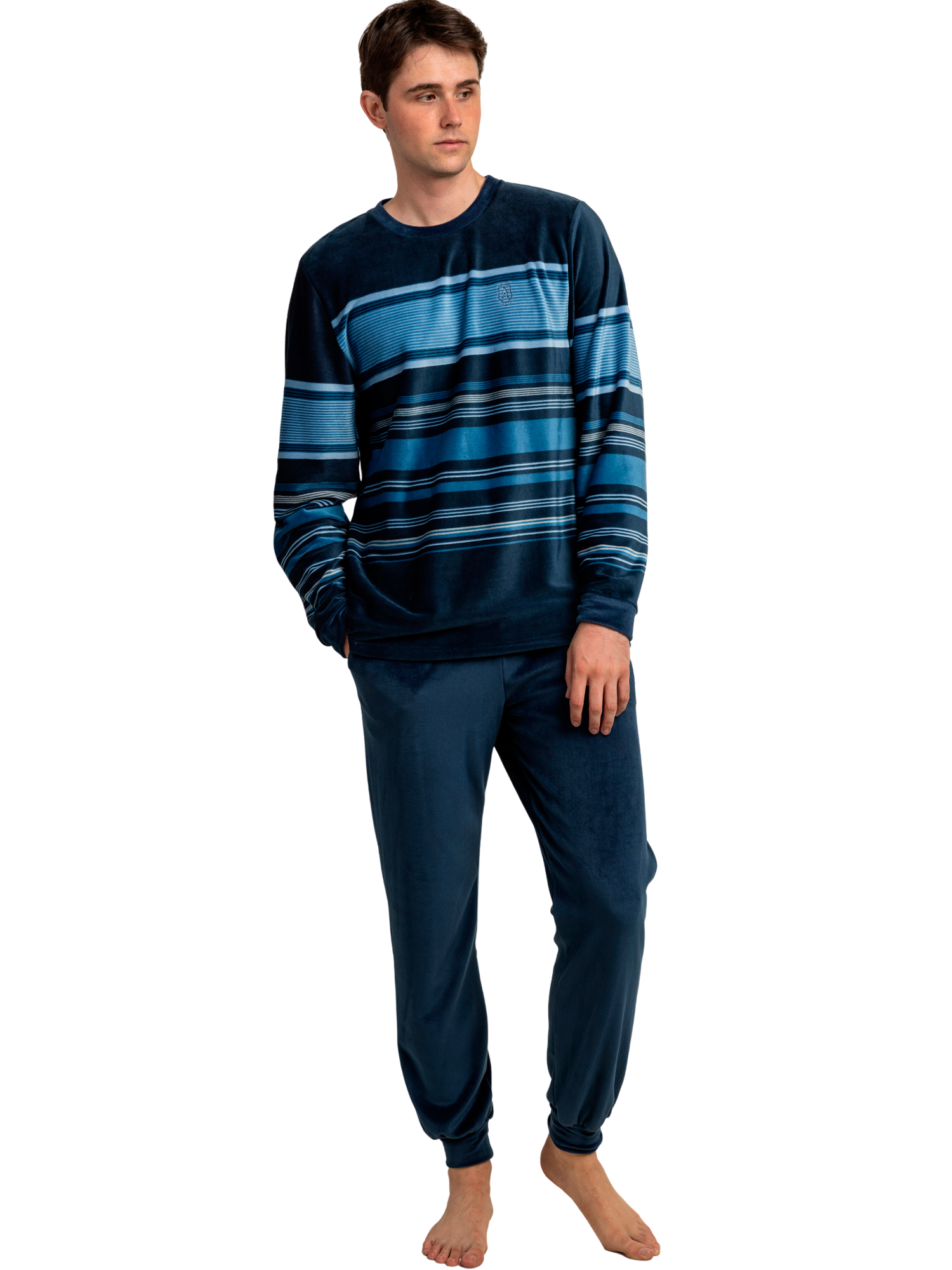 Pyjama velours pantalon top manches longues Frostline, ADMAS
